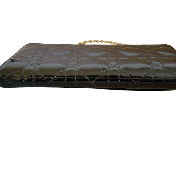 DIOR/ChristianDior Lady Dior  Wallet On Chain Patent Leather Black - Picture 12 of 16